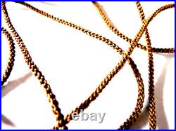 Antiqiue Mourning Hand Braided Hair Watch Fob Gold Filled Piece 82 Braid