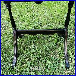 AntiqueEBONIZED&HAND PAINTED WOOD FOLDING TRAY TABLE, 22.5H X 28.5W X 23D