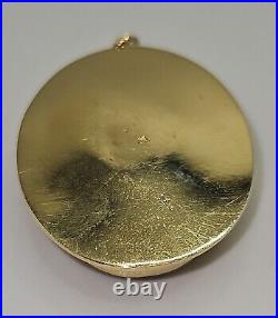 Antique 14k OVER 14 GRAMS Victorian Hand Carved Shell Cameo Yellow Gold