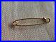 Antique 14k Yellow Gold 2 1 /4 Hand made Safety Pin Brooch 3,6g NICE