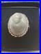Antique 14k Yellow Gold Victorian Carved Bacchante Lava Cameo Hand Wrought Ring