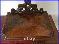 Antique 1800's Hand Made Salesman Sample Mohogany Dresser with Burl Wood Veneer