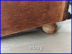 Antique 1800's Hand Made Salesman Sample Mohogany Dresser with Burl Wood Veneer