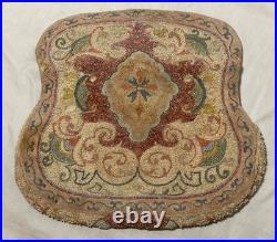 Antique 1800's handmade Victorian needlepoint micro bead Purse clutch hand bag