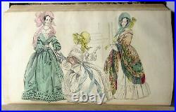 Antique 1839 GODEY'S THE LADY'S BOOK Hand Colored Plates HARRIET BEECHER STOWE