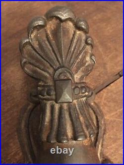 Antique 1880 Xlarge Cast Iron Victorian Lady Hand Paper Clip Note Clip