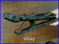 Antique 1880 Xlarge Cast Iron Victorian Lady Hand Paper Clip Note Clip