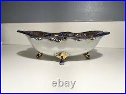 Antique 1891 Hand Painted Nippon Serving Dish Maple Leaf Bowl CenterpieceRare