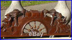 Antique 19c French Oak Wood Hand Carved Panel Furniture, Architectural Element #3