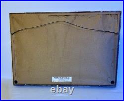 Antique 19thC Hand Painted French Fan Gold Gilded Shadow Box Victorian Wall Art