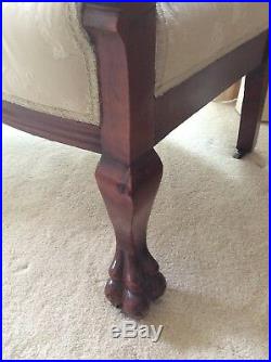 Antique, 19th Century, Victorian Hand Carved Mahogany Chair