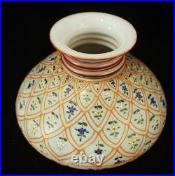 Antique 7 Opal Glass Student Lamp Shade, Hand Painted Victorian