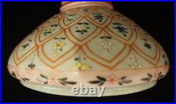Antique 7 Opal Glass Student Lamp Shade, Hand Painted Victorian