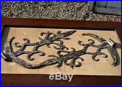 Antique Architectural Salvage Hand Forged Pair of Hinges Door Gate Castle Size