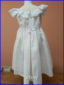 Antique Ayrshire Dress Hand Embroidery Christening Victorian White Cotton Vintag