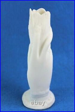 Antique Bennington Pottery Parian Ware Victorian Hand Holding Bud Vase