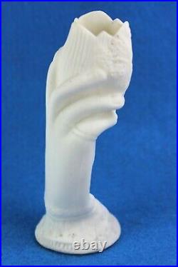 Antique Bennington Pottery Parian Ware Victorian Hand Holding Bud Vase