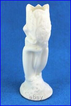 Antique Bennington Pottery Parian Ware Victorian Hand Holding Bud Vase