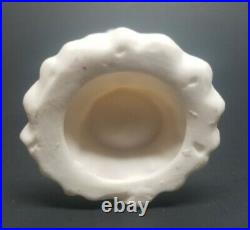 Antique Bennington Pottery Parian Ware Victorian Hand Spill Vase 6-1/2 CATTAILS