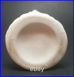 Antique Bennington Pottery Parian Ware Victorian Hand Vase 8-1/4 CATTAILS TULIP