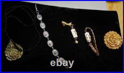 Antique CAMEO in Edwardian Gold Fill Watch Hanging Victorian Hand Brooch No Guts