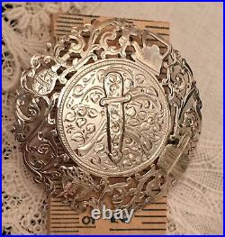 Antique Chocolatier Brooch OOAK Ornate Lace Cocoa Tree Molinillo 900 Nt Sterling
