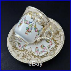 Antique Copeland Tea Cup & Saucer, Hand Painted