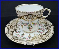 Antique Copeland Tea Cup & Saucer, Hand Painted