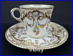 Antique Copeland Tea Cup & Saucer, Hand Painted