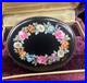 Antique Dresden Franziska Hirsch Sterling Brooch Hand Painted Floral Plaque