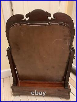 Antique Dressing table Venetian Wooden jewelry box With mirror Victorian Hand Made
