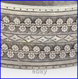 Antique EUROPEAN Solid Silver Hand made Victorian Ladies Bangle bracelet 7.5