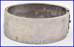 Antique EUROPEAN Solid Silver Hand made Victorian Ladies Bangle bracelet 7.5