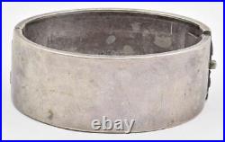 Antique EUROPEAN Solid Silver Hand made Victorian Ladies Bangle bracelet 7.5