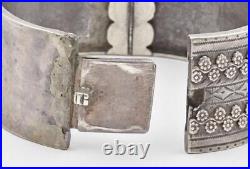 Antique EUROPEAN Solid Silver Hand made Victorian Ladies Bangle bracelet 7.5