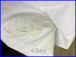 Antique Edwardian Hand Embroidered White Batiste Lace Lingerie Train Slip Skirt