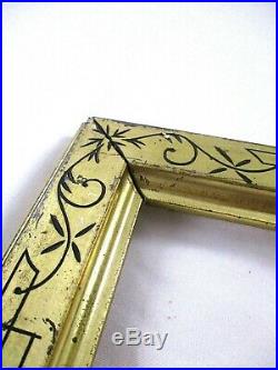 Antique Fits 8.25 X 10.25 19c Gold Gilt Eastlake Hand Carved Picture Frame