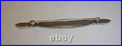 Antique Foster & Bailey VICTORIAN Sterling Silver Hand-Painted Bar Pin Brooch