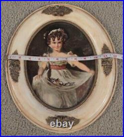 Antique Frame Victorian Miss Murray By Sir Thomas Lawrence Hand Painted