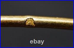 Antique French 14k Gold Filigree Hand of Hamsa Fatima Crescent Stick Pin Brooch