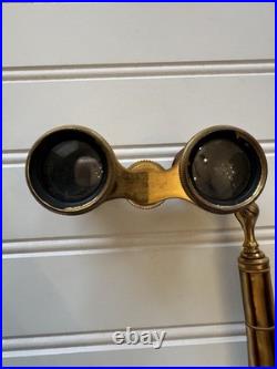 Antique French Opera Glasses Binoculars Brass Mother of Pearl Paris c. 1890