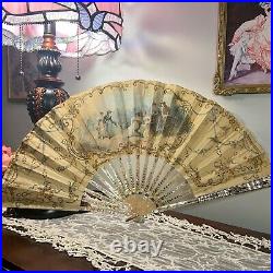Antique French Signed Hand Fan