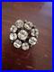 Antique Georgian Cushion Cut Stones Rolled Gold Brooch 1 1/2