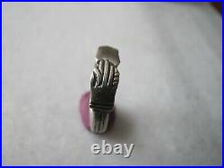 Antique Georgian\ Victorian Silver Clasped Hands Ring