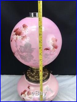 Antique Gone With the Wind Banquet Oil Lamp Hand Painted Victorian GWTW