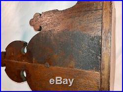 Antique Hand Carved Lion Walnut Wall Shelf Sconce Clock Shelf Victorian Eastlake
