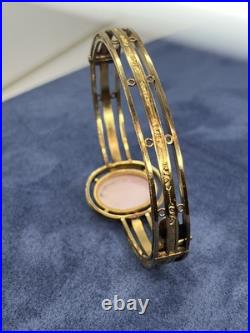 Antique Hand Carved victorian Cameo Roman Gold Filled bangle Bracelet