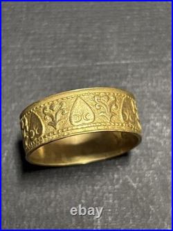 Antique Hand Chased Gold Filled Victorian Ring Size 8-8.5