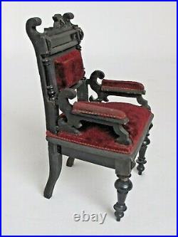 Antique Hand Made Miniature Victorian Arm Chair One of a Kind