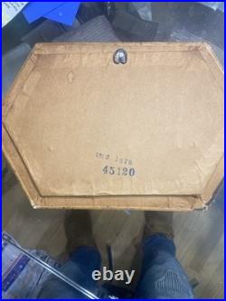 Antique Lace Hand Fan Framed in Ornate Gold Frame Victorian Style